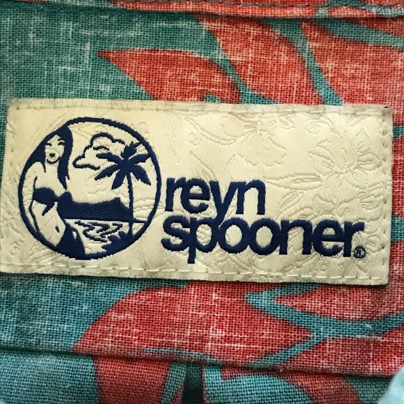 Vintage Reyn Spooner Hawaiian Shirt Men XXL Blue Floral Button Down Pullover - Picture 3 of 12